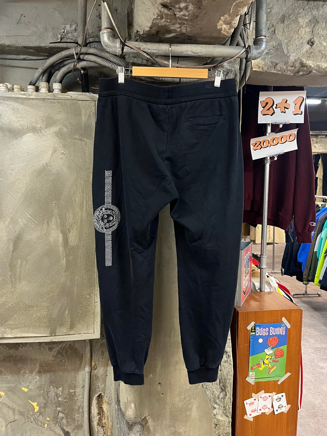 베르사체 스웻 조거 팬츠 블랙 XL #csz3495 상품이미지2