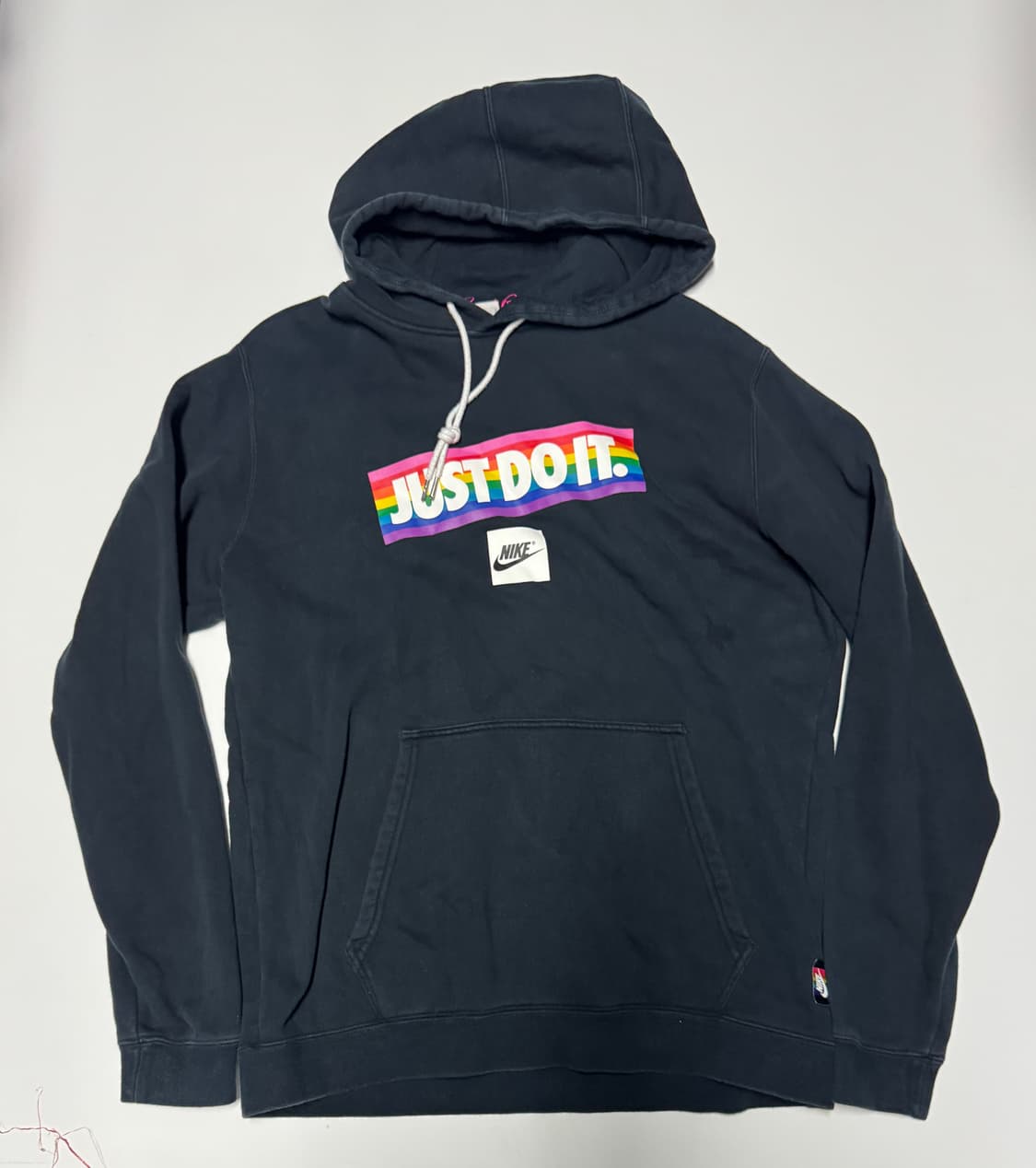 나이키 x 길버트베이커 레인보우 로고 기모 후드티 L~XL 블랙 상품이미지1