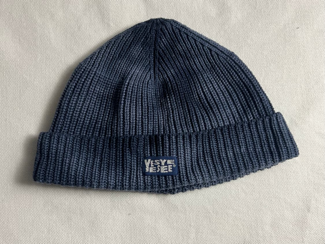 예스아이씨 비니 [Bleached Knit Beanie Navy] 상품이미지1
