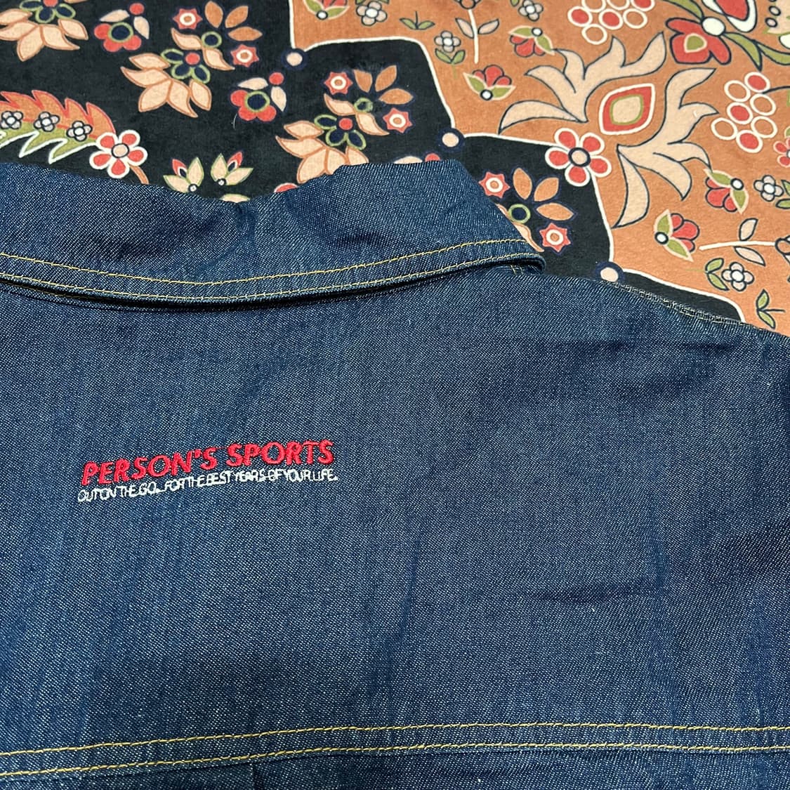 퍼슨스 스포츠 일본 빈티지 진청 데님 셔츠 M/95 상품이미지8