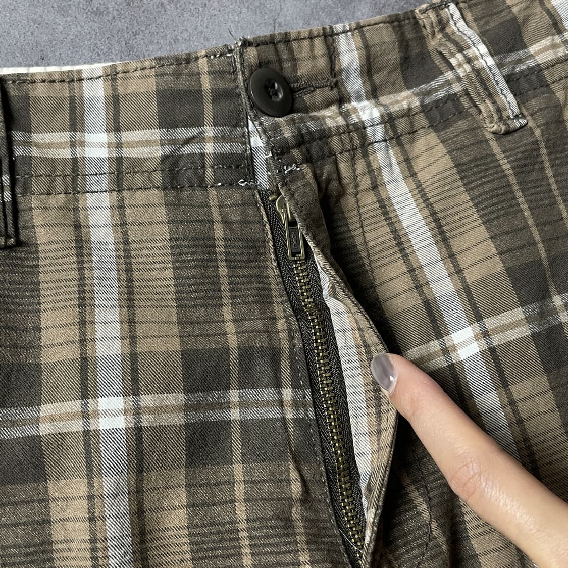 OLD NAVY 올드네이비 빈티지 체크 카고 하프 팬츠 A00750 상품이미지3