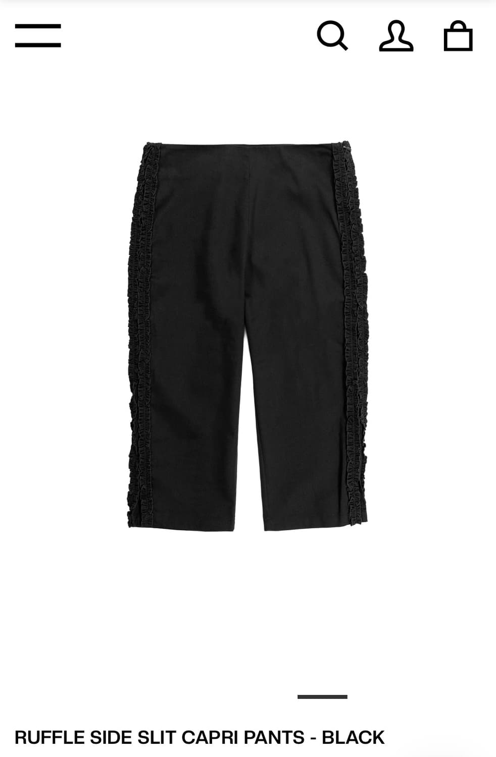 생긴스튜디오 카프리팬츠 RUFFLE SIDE SLIT CAPRI PANT 상품이미지3