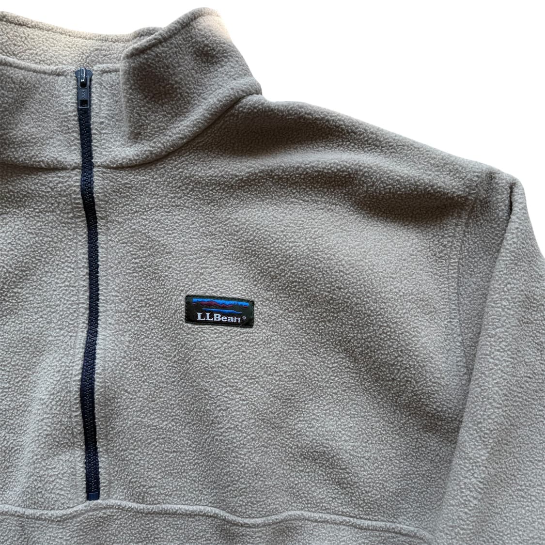 90s L.L.Bean 플리스 하프 집업 오트밀 상품이미지5