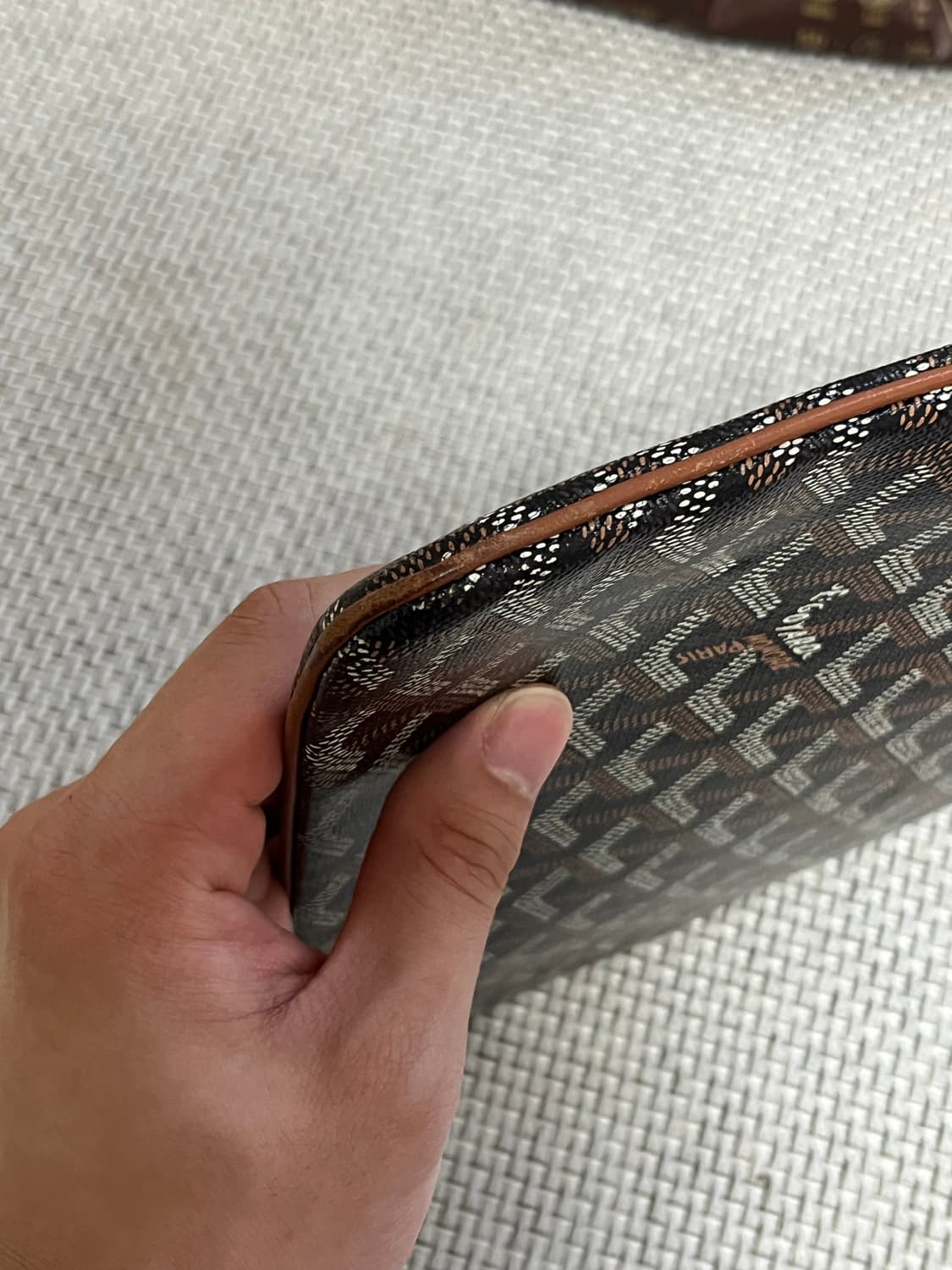 급처 백화점판 고야드 mm 블랙 클러치백 상품이미지7