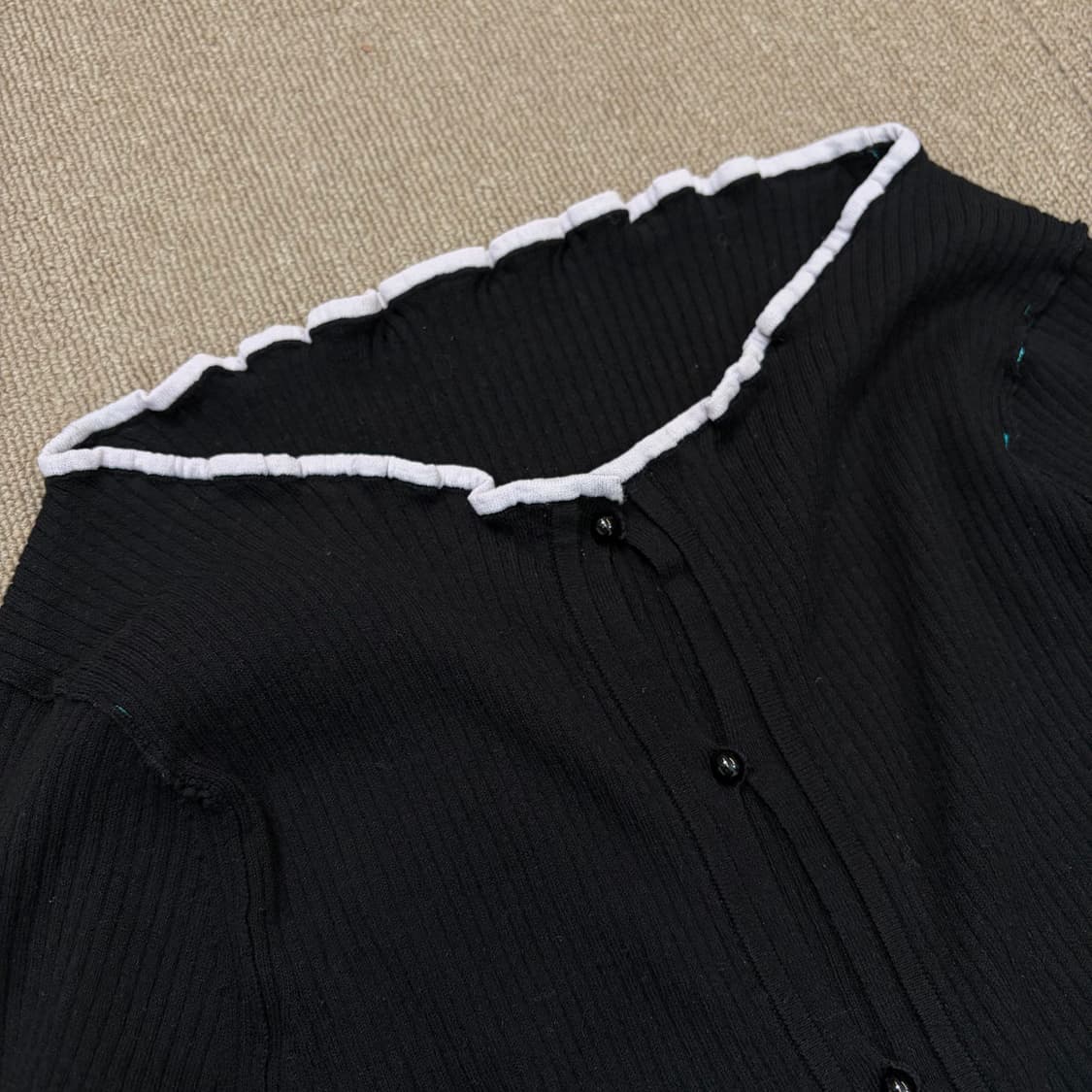 FURFUR japan 골지니트 배색 가디건  상품이미지2