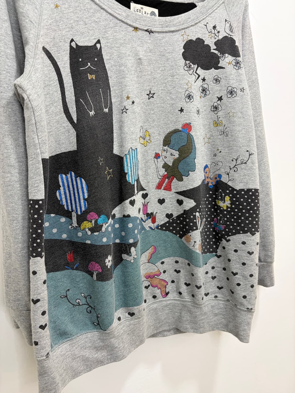 고양이 도트 코지모리 티셔츠 맨투맨 상품이미지7