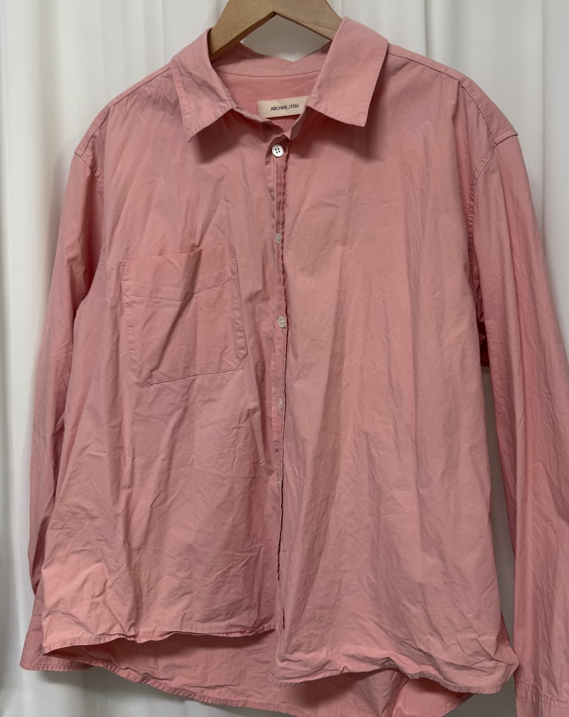 아카이브제이투유 핑크 셔츠 남방 상품이미지3