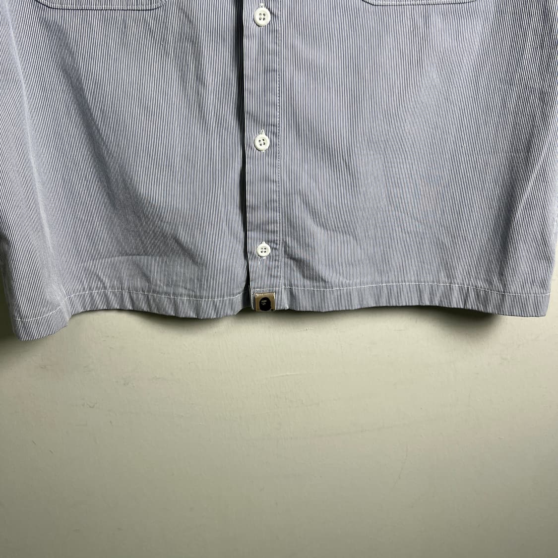 Bape 베이프 스트라이프 반팔 워크 셔츠 XL 상품이미지6