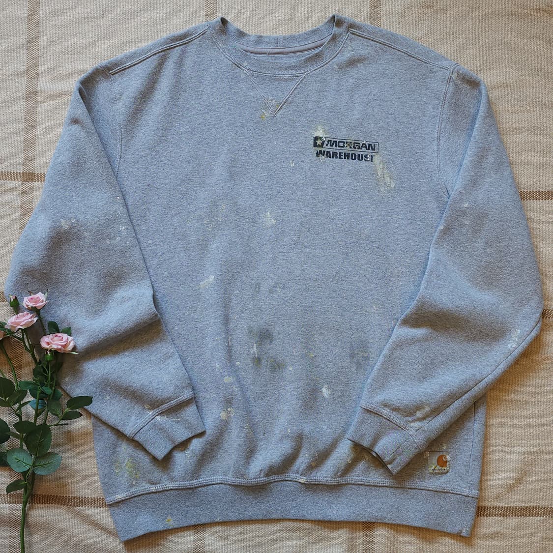 00년대 칼하트 맨투맨 스웻셔츠 트럭 프린팅 오리지널 핏 페인팅  L 상품이미지1