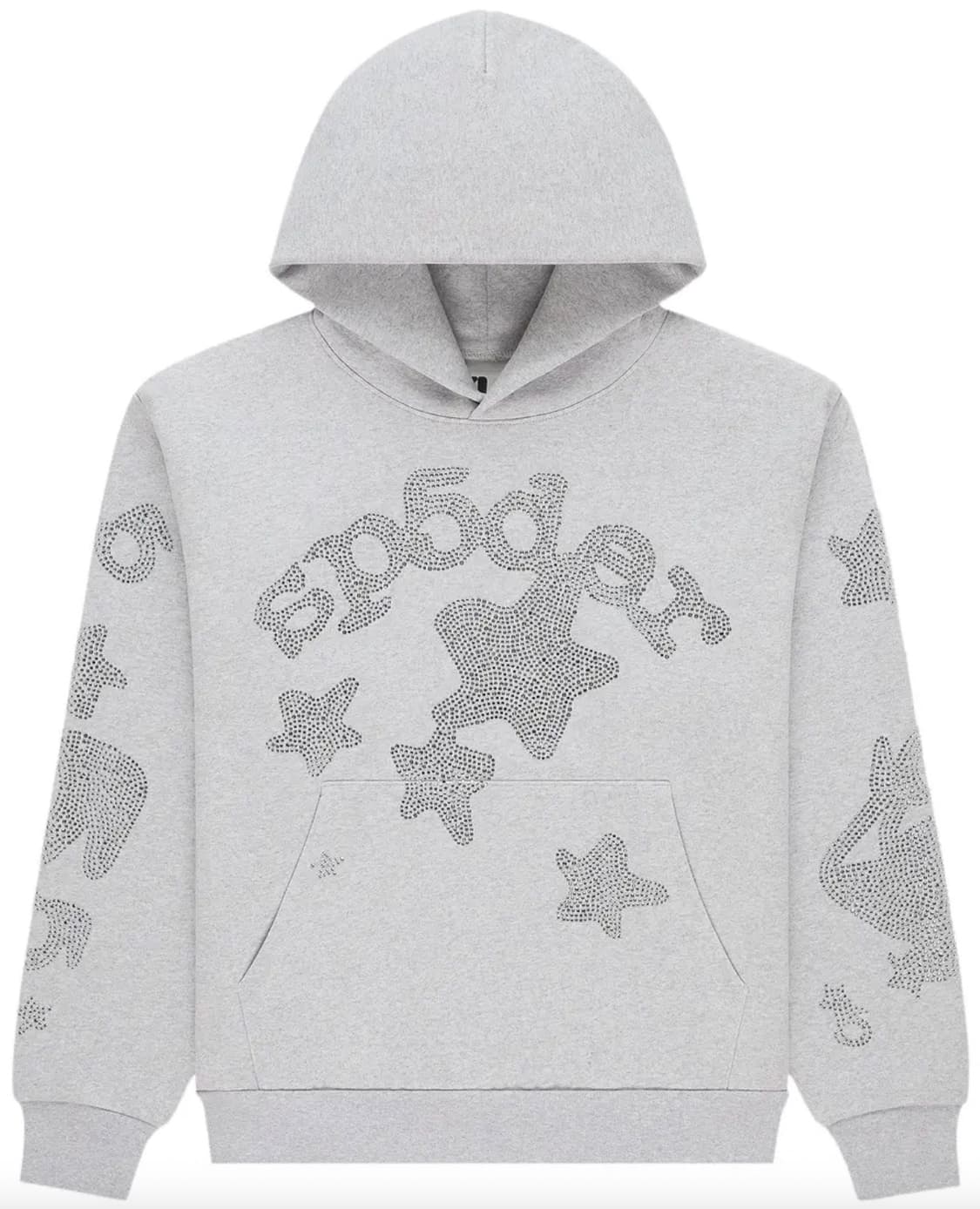 sp5der 스파이더 라인스톤 후드 그레이 상품이미지1