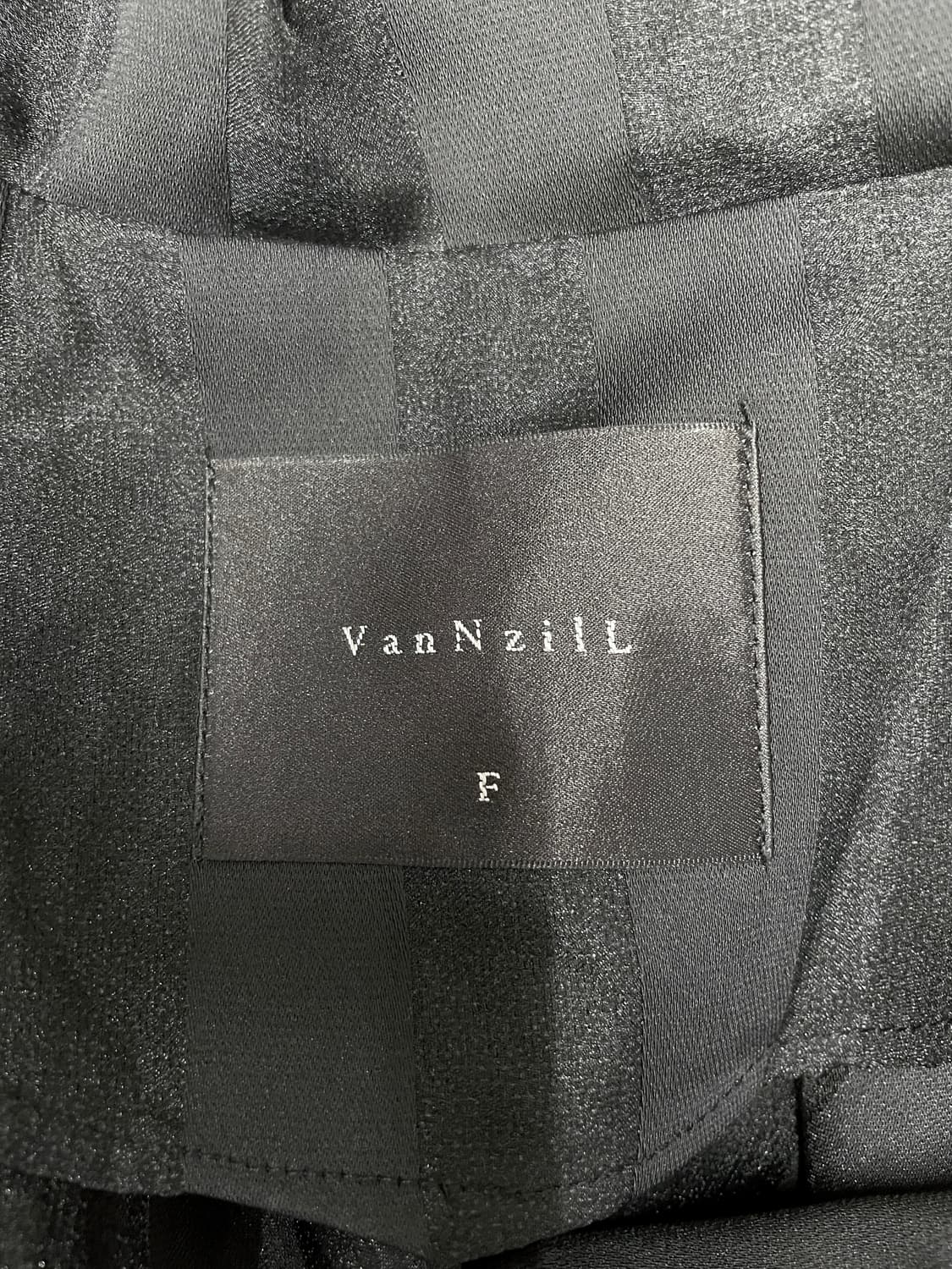 VanNzilL 블랙 시스루 프릴 카라 롱 원피스 F 상품이미지3