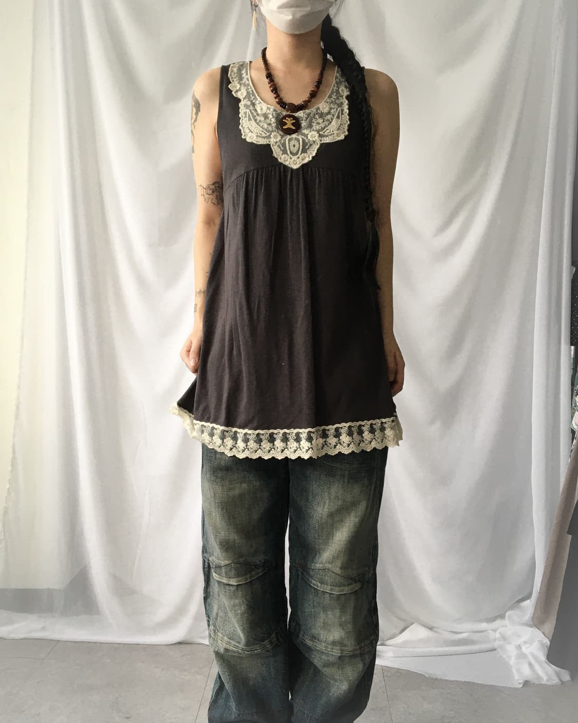 Lace point sleeveless 상품이미지7