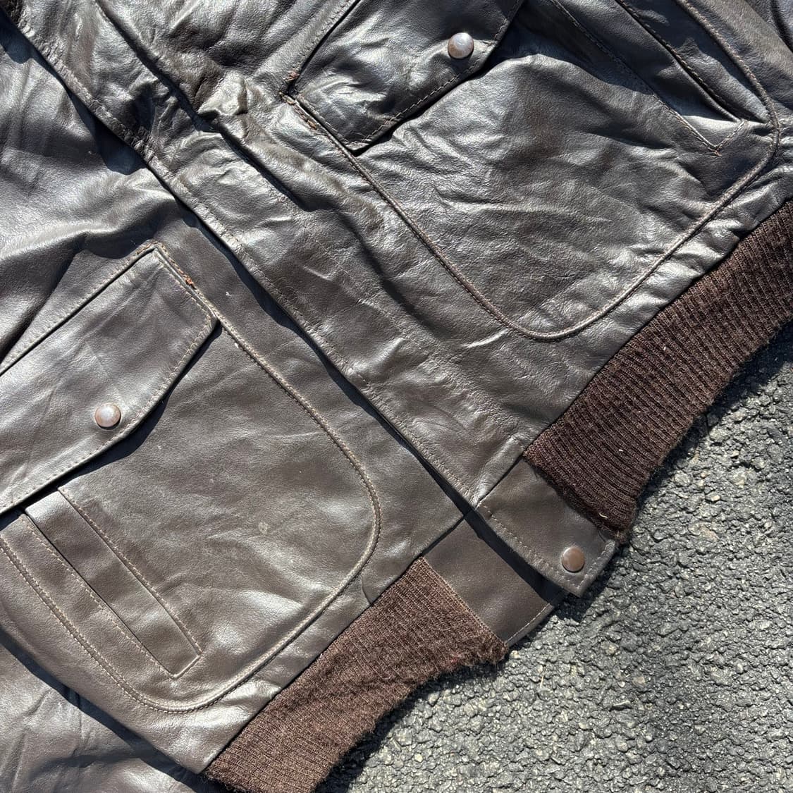 70년대 미국 시어스 더 레더샵 a-2 플라이트 자켓 상품이미지4