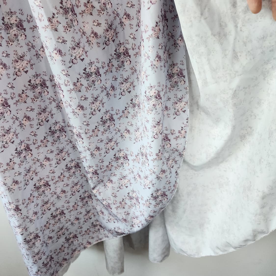 명품 꽃가라 스모크밴딩 롱 원피스 상품이미지6