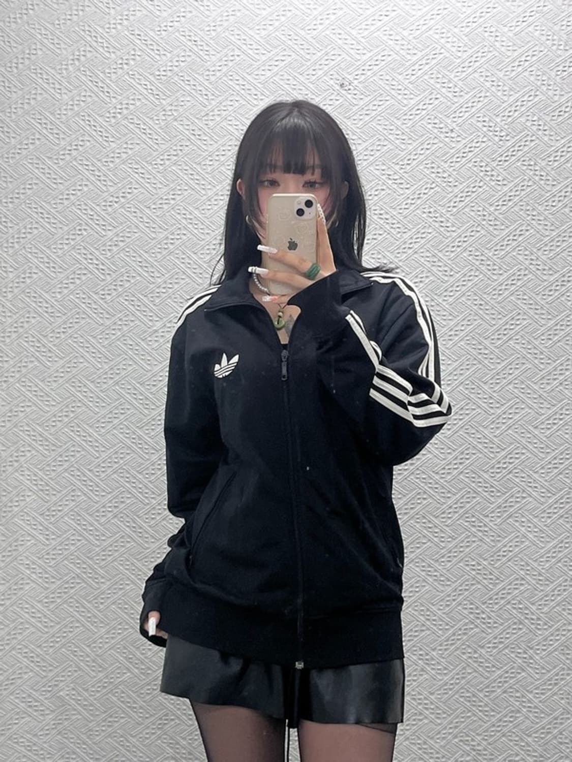 아디다스 빈티지 오리지널 파이어버드 검흰 져지 집업 105 C10831 상품이미지1