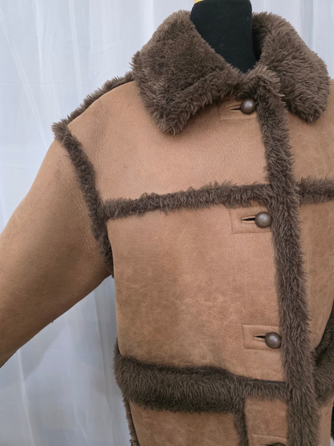 새상품급) 그로브 리버시블 퍼 무스탕.시어링자켓 상품이미지5