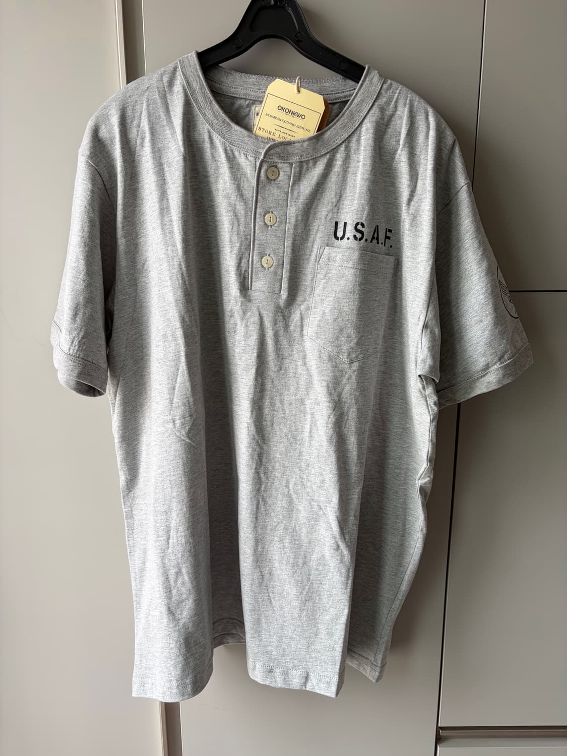 OKONKWO U.S.A.F 헨리넥 티셔츠 XXL사이즈 상품이미지6