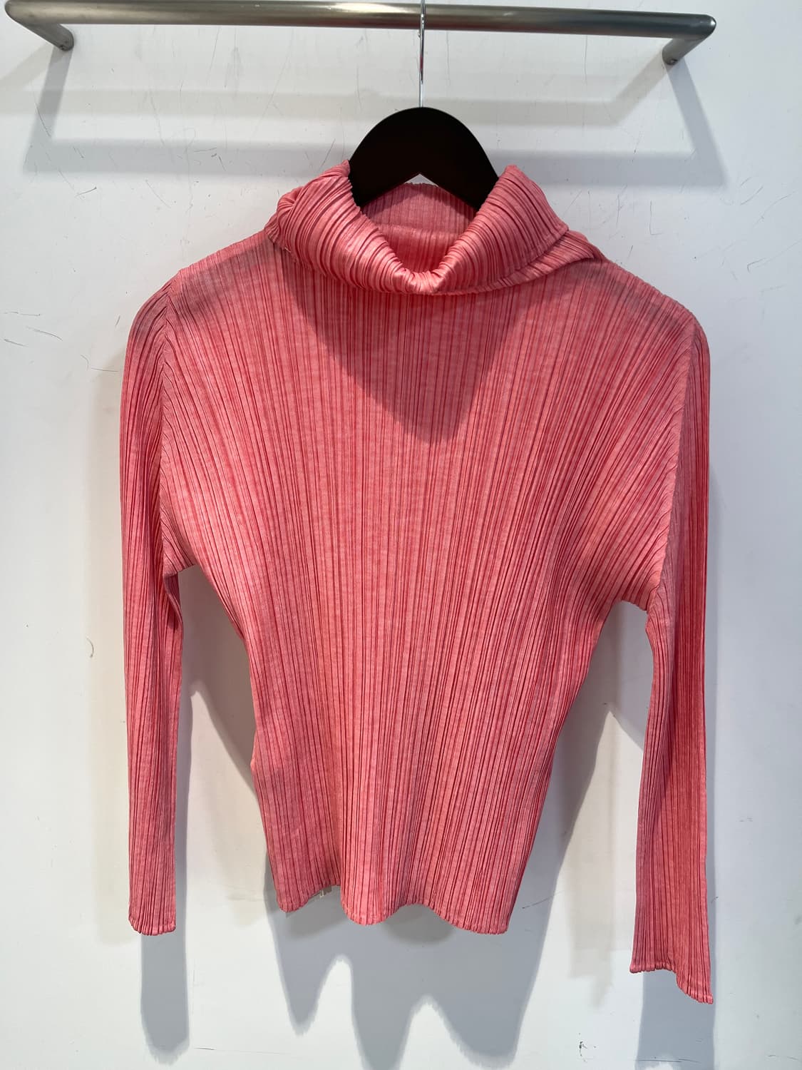 플리츠 플리즈 핑크 기본 긴팔 상품이미지3