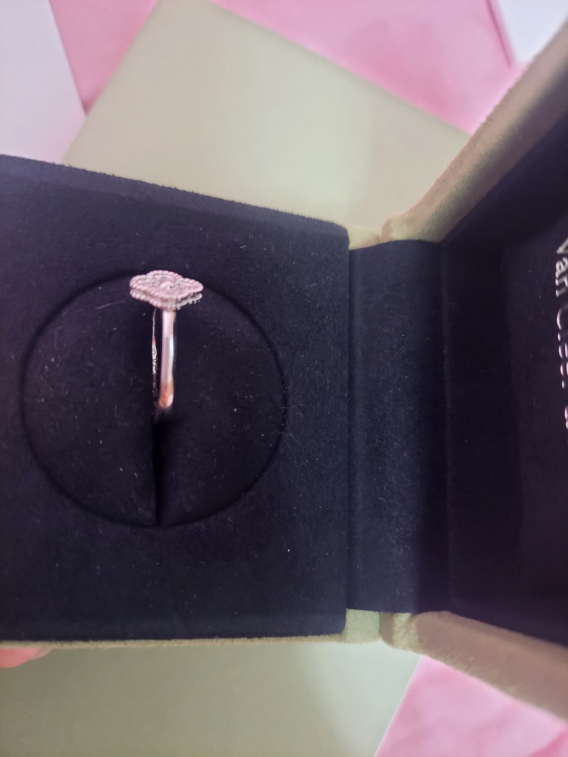 정품)급처상태좋음!반클리프 다이아 스위트알함브라링 반지 인보이스,영수증O 상품이미지9