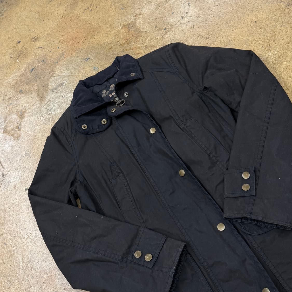 [정품] 바버 블랙 왁스 코튼 자켓 b19 상품이미지1