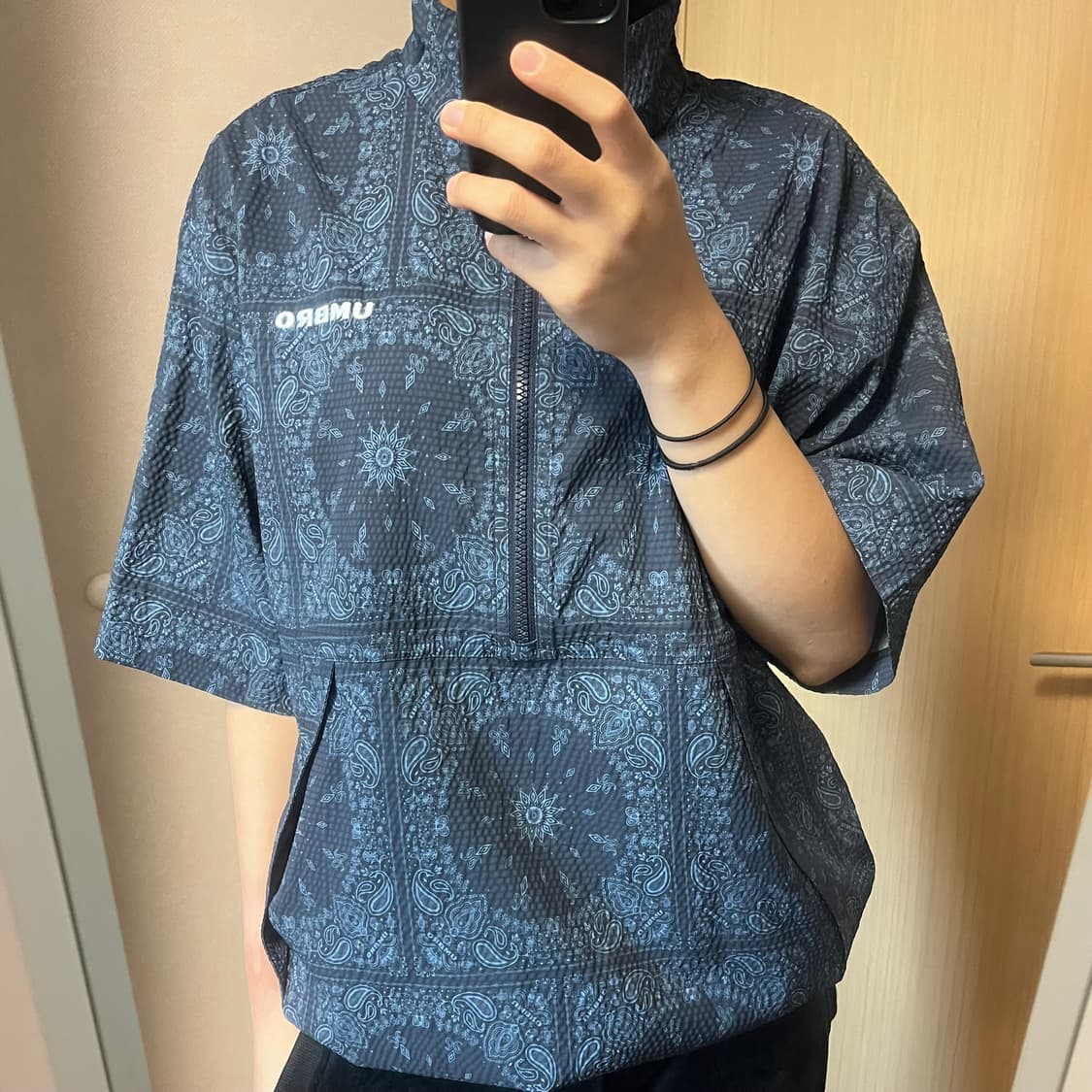 엄브로 페이즐리 반팔 하프집업 상품이미지2