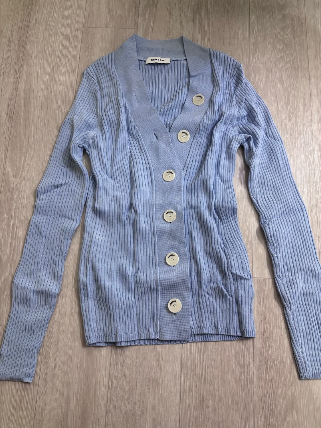 산드로 가브리엘 소라 하늘색 1 가디건 상품이미지1