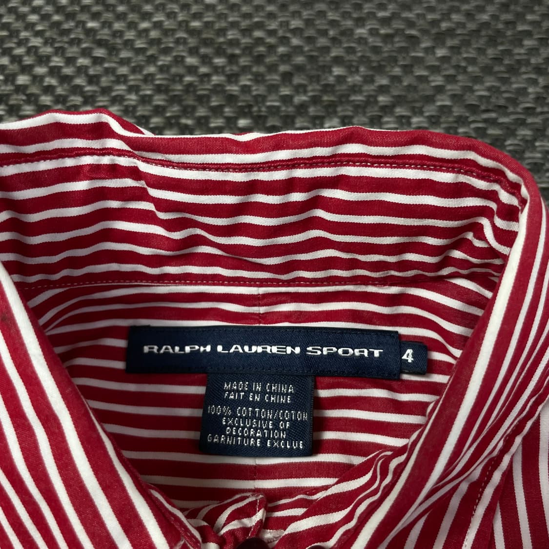 폴로랄프로렌 레드 스트라이프 긴팔 셔츠 4 상품이미지4