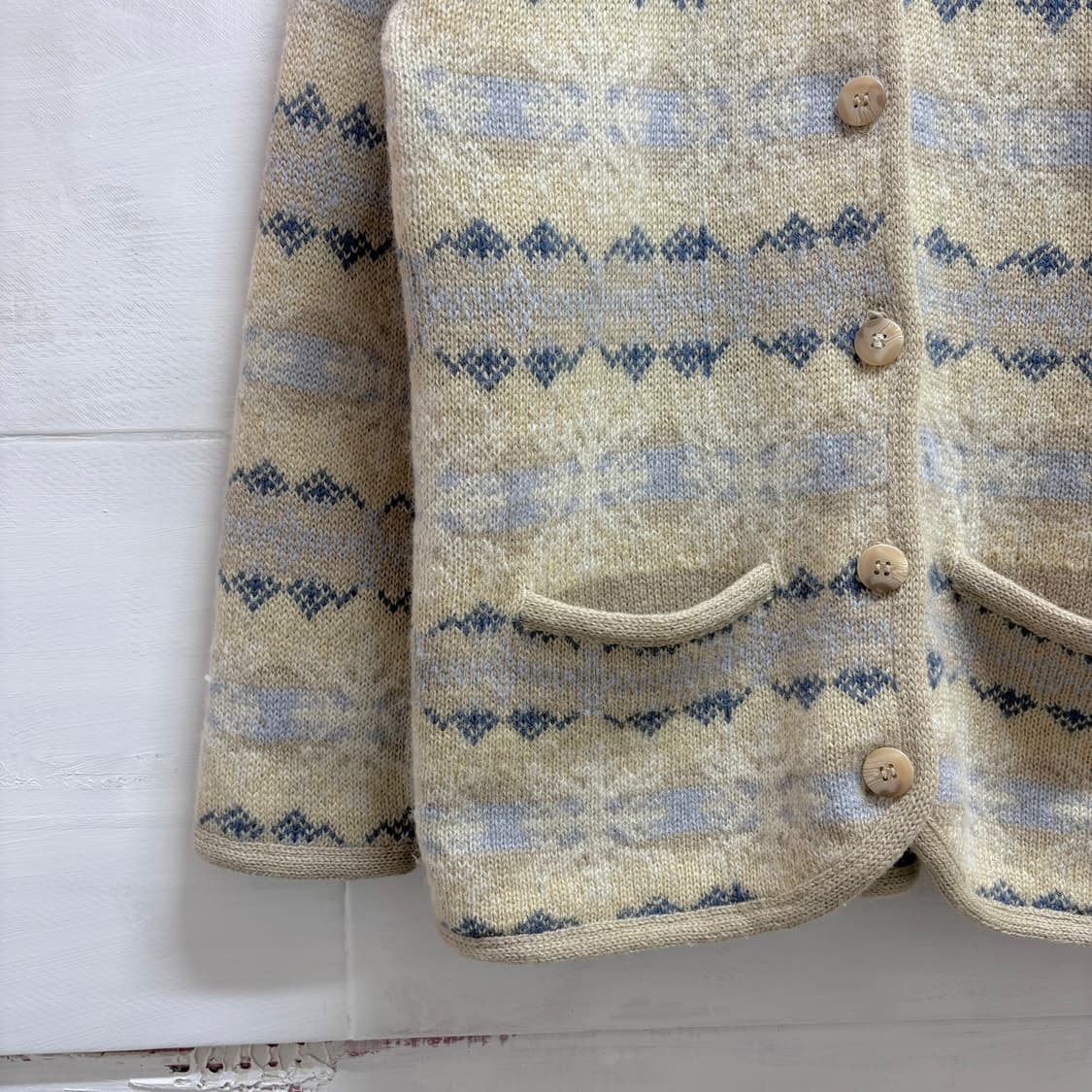 울 눈꽃 노트딕 가디건 자켓 (JPN) 상품이미지3