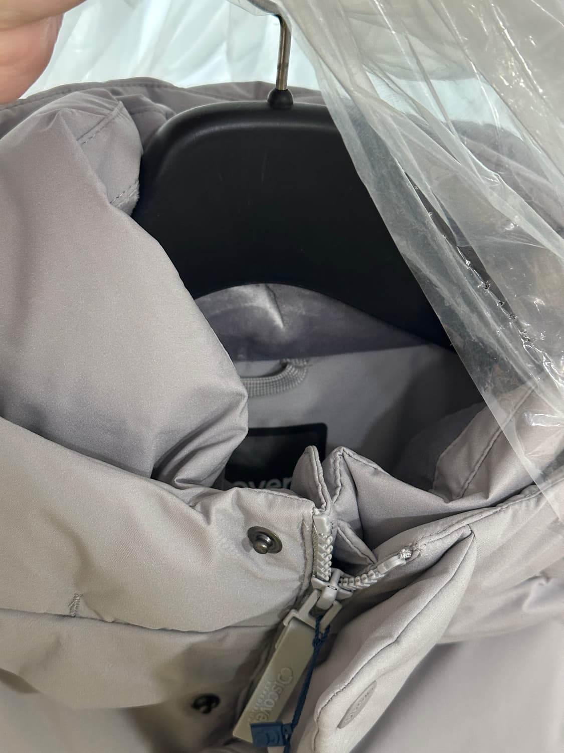 (새상품)디스커버리 구스다운 롱패딩 그레이 xxl , 110사이즈 상품이미지4
