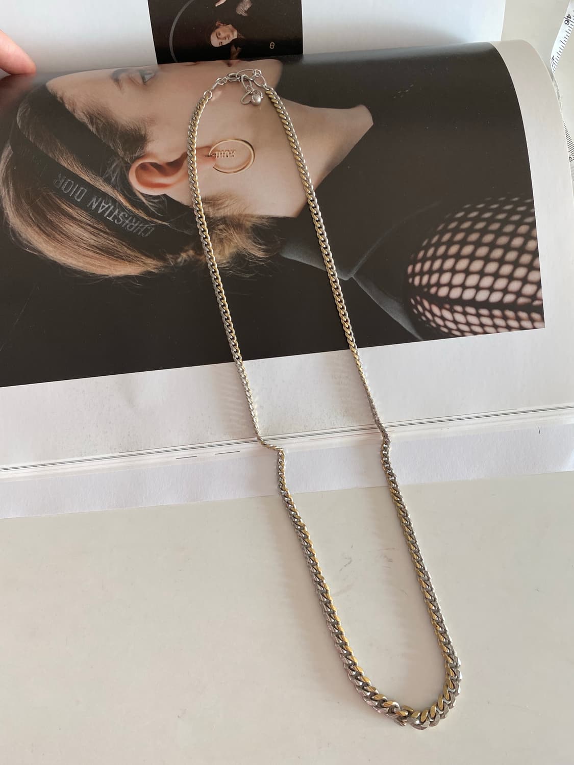  COSMO GOLD 투톤 빈티지 체인 네크리스 상품이미지5