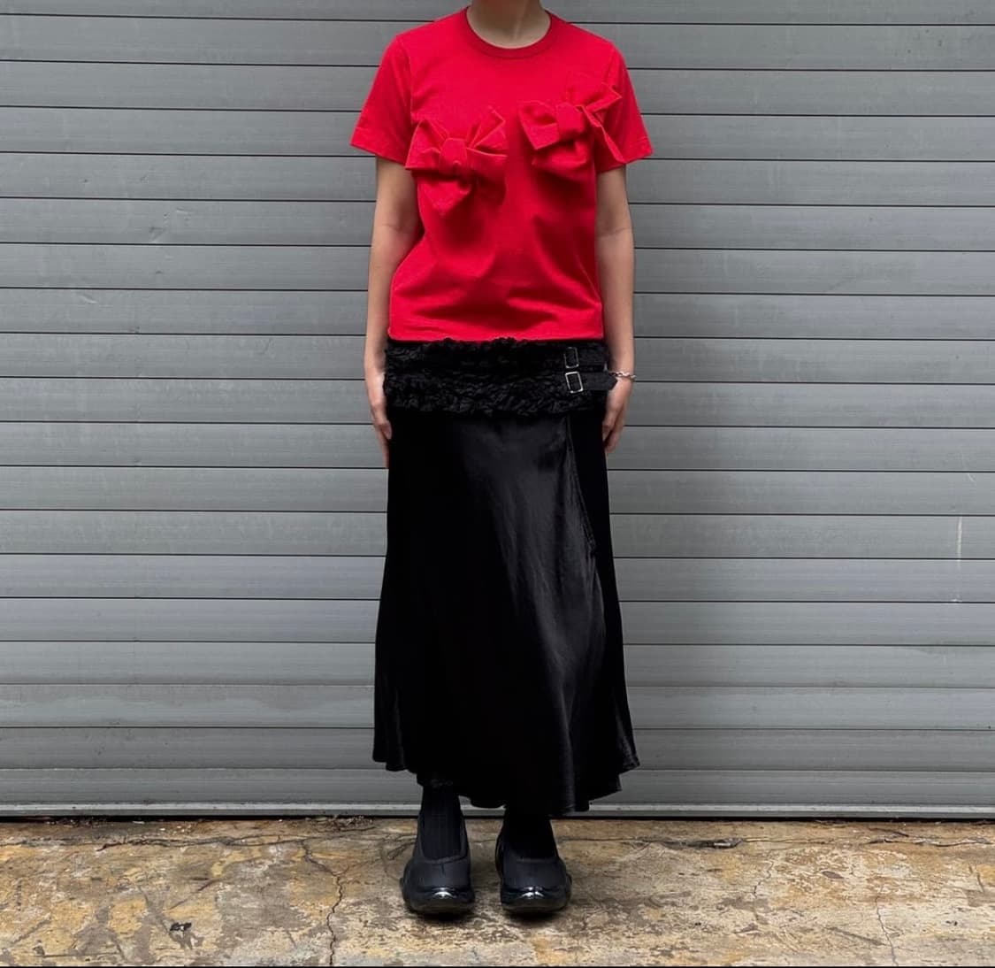 꼼데가르송걸 리본 반팔 티셔츠(택o) 상품이미지1