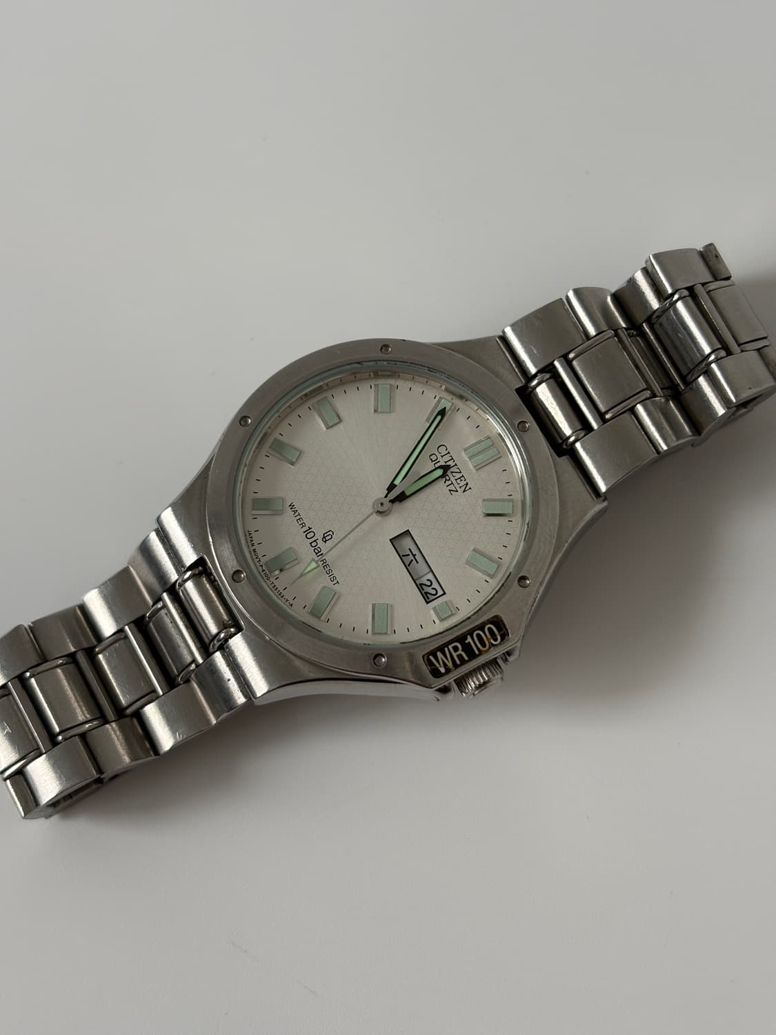 빈티지 시계 1990년대 실버 쿼츠 남성 상품이미지4