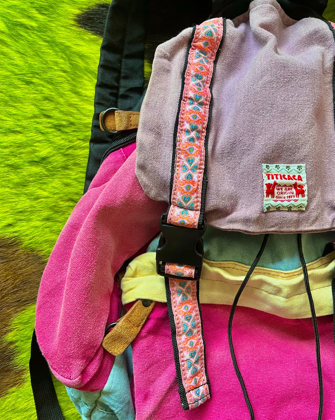 1990s TITICACA Japan Old Ethnic Backpack 상품이미지3
