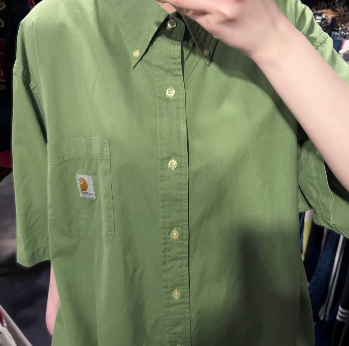 [IM] Carhartt 칼하트 반팔 셔츠 녹차 상품이미지4