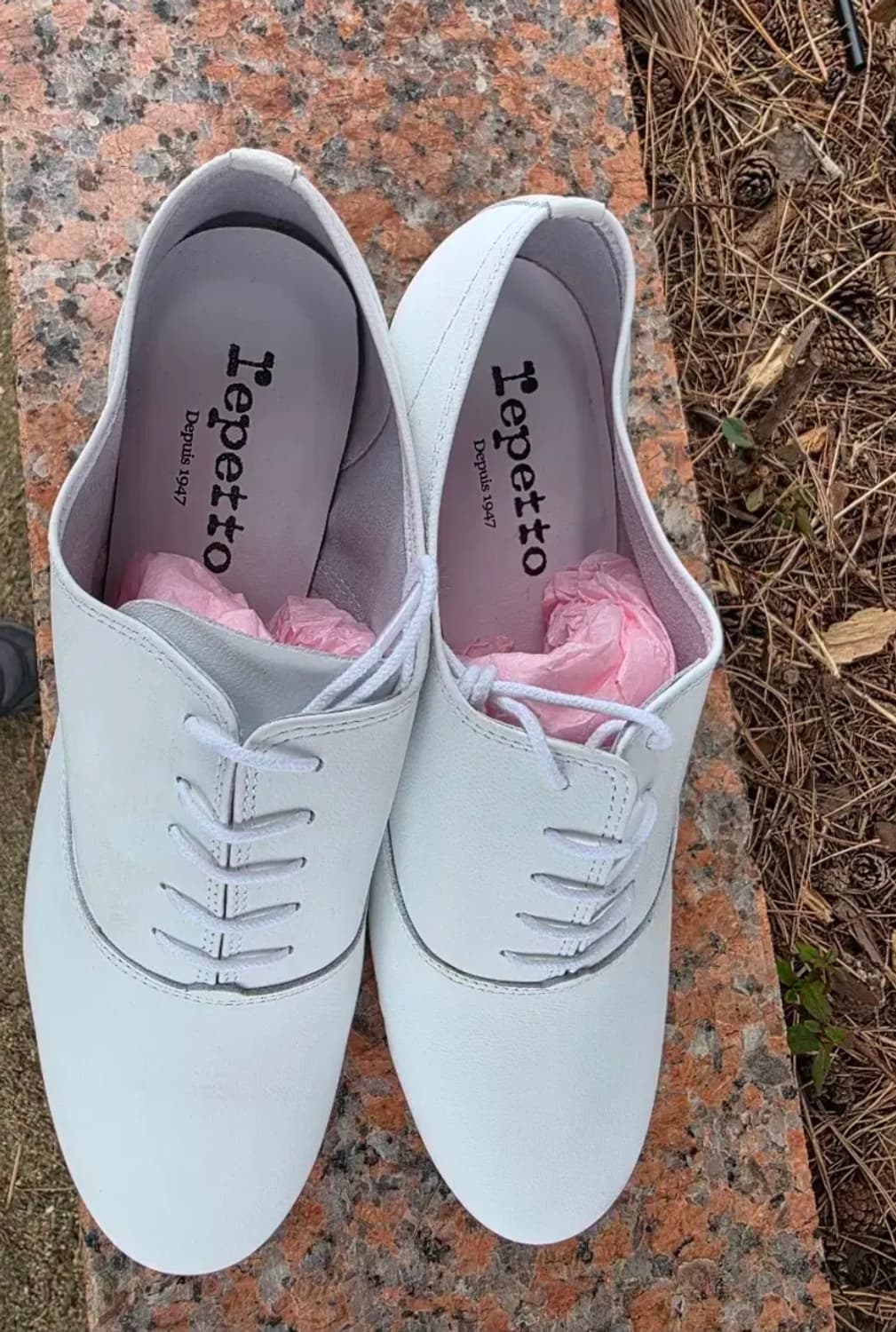 레페토 흰색 레이스업 슈즈/240mm 상품이미지4