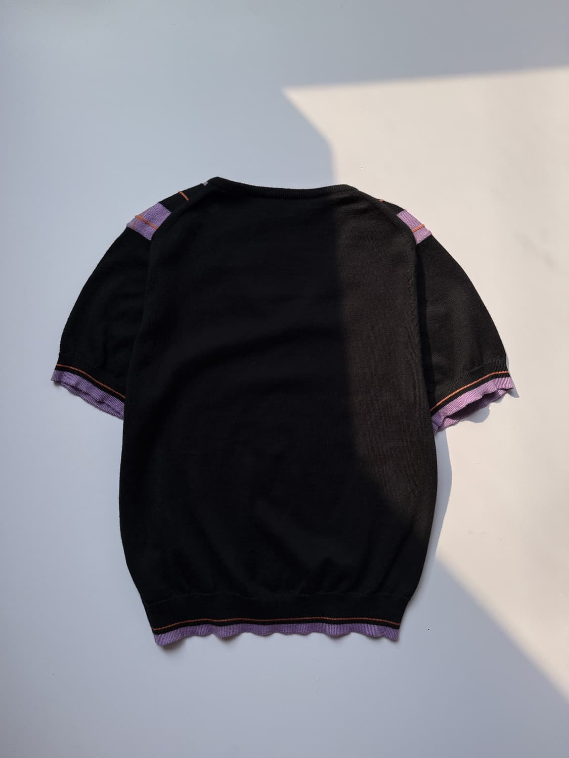 Striped Check V-neck Knit 0229 상품이미지5