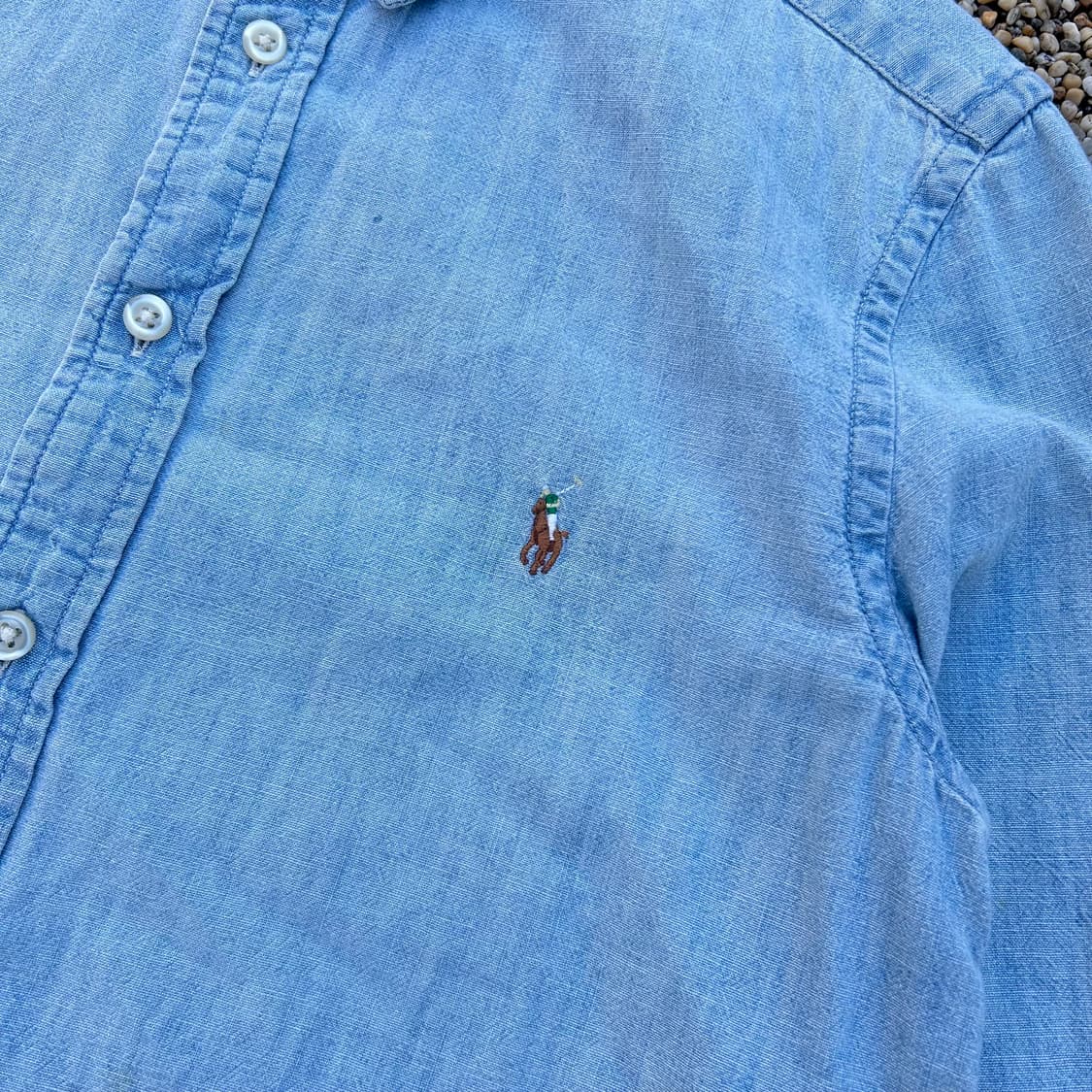 폴로 랄프로렌(polo ralph lauren) 샴브레이 데님 셔츠 상품이미지4