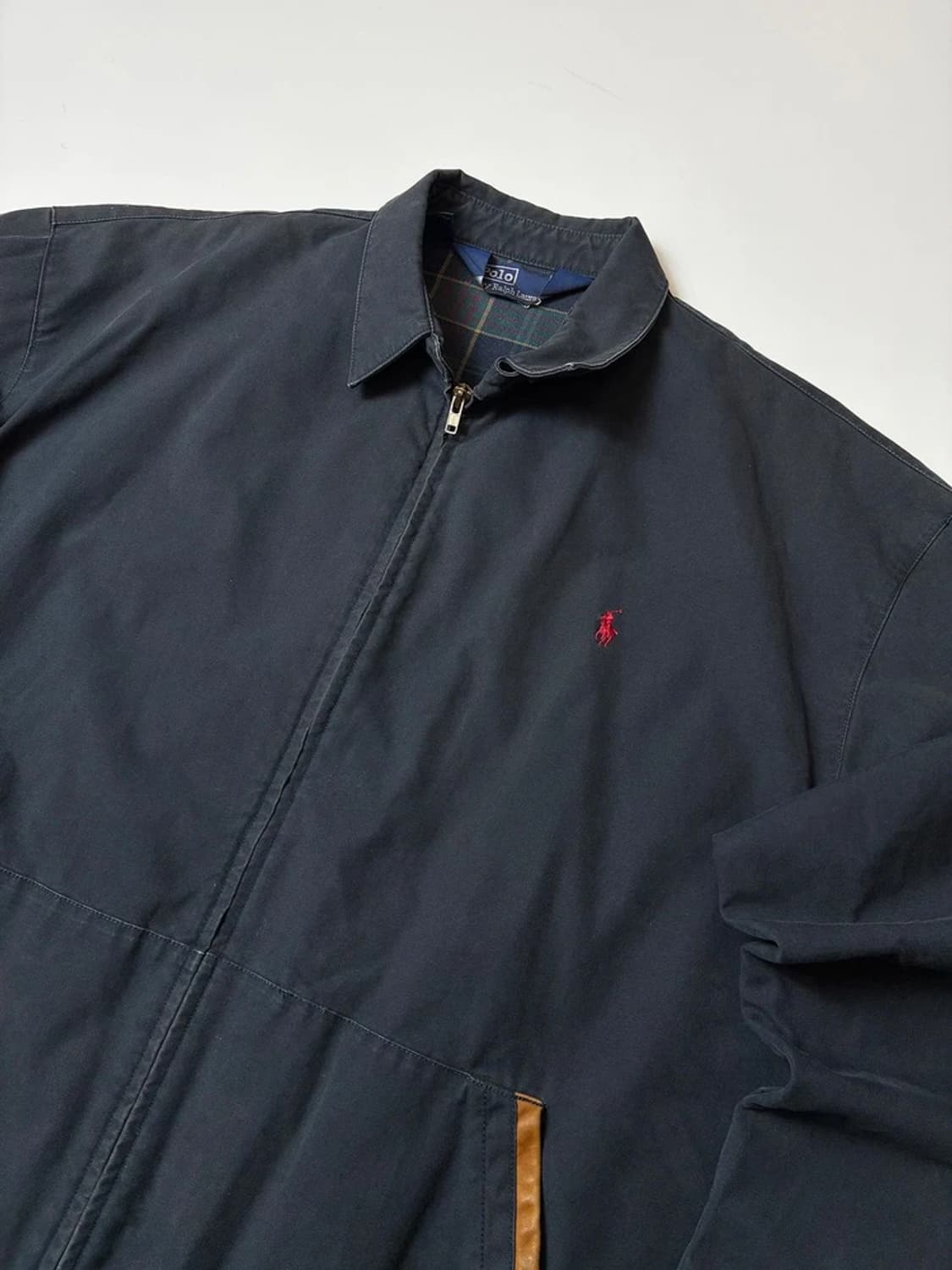 폴로 랄프로렌 90's 베이포드 스윙톱 가죽 배색 자켓 PN8404 상품이미지2