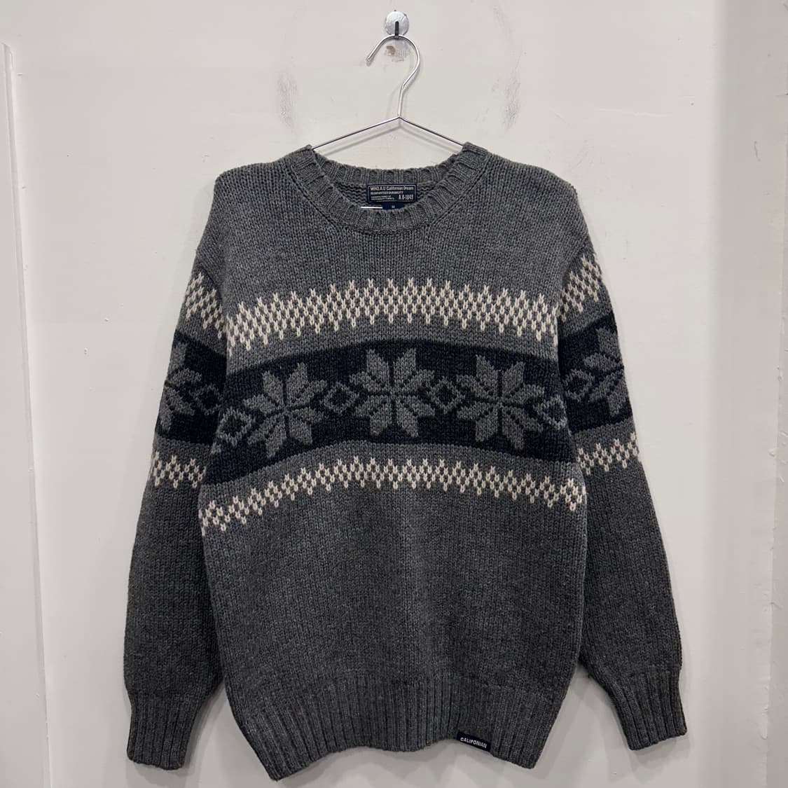 후아유 아메리칸 빈티지 노르딕 패턴 니트 상품이미지2