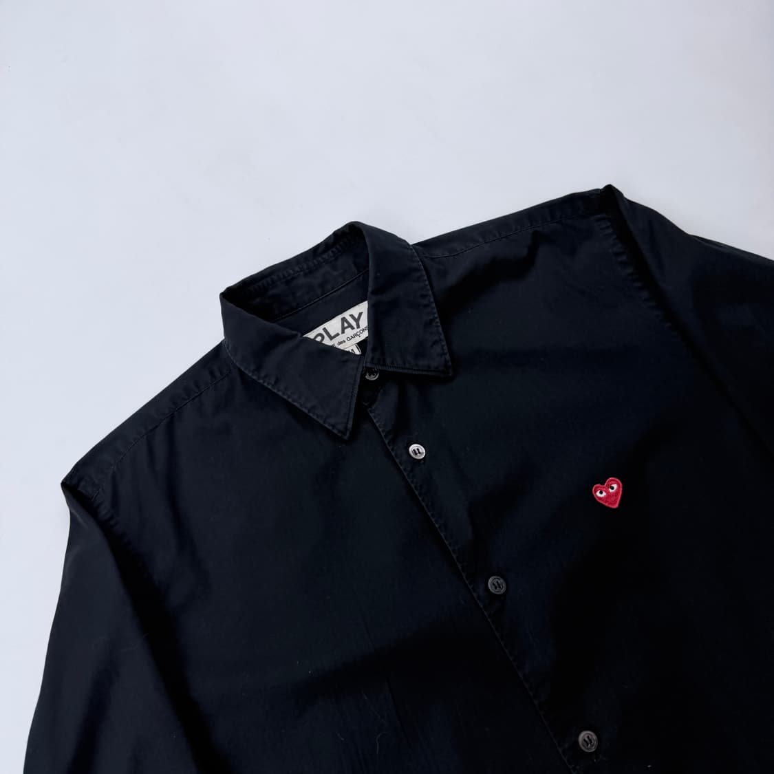 꼼데가르송 스몰하트 블랙셔츠 상품이미지2