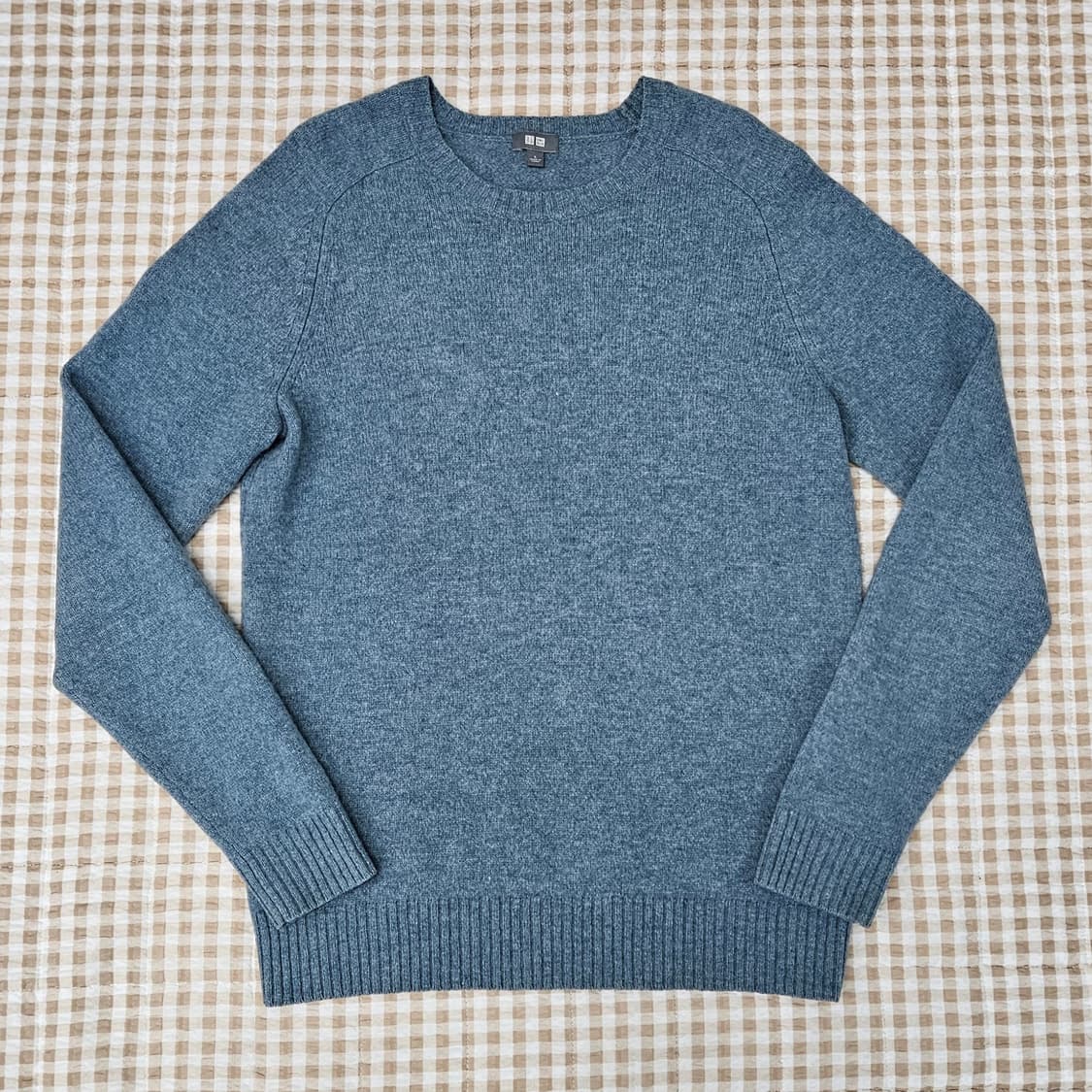 유니클로 울100 긴소매 니트 남자100 상품이미지1