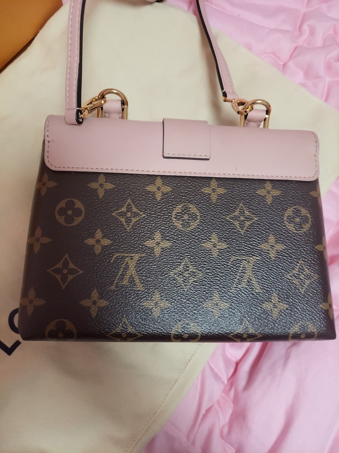 정품)급처상태좋음!루이비통 핑크 록키bb 탑핸들 크로스백 토트백 가방 상품이미지5