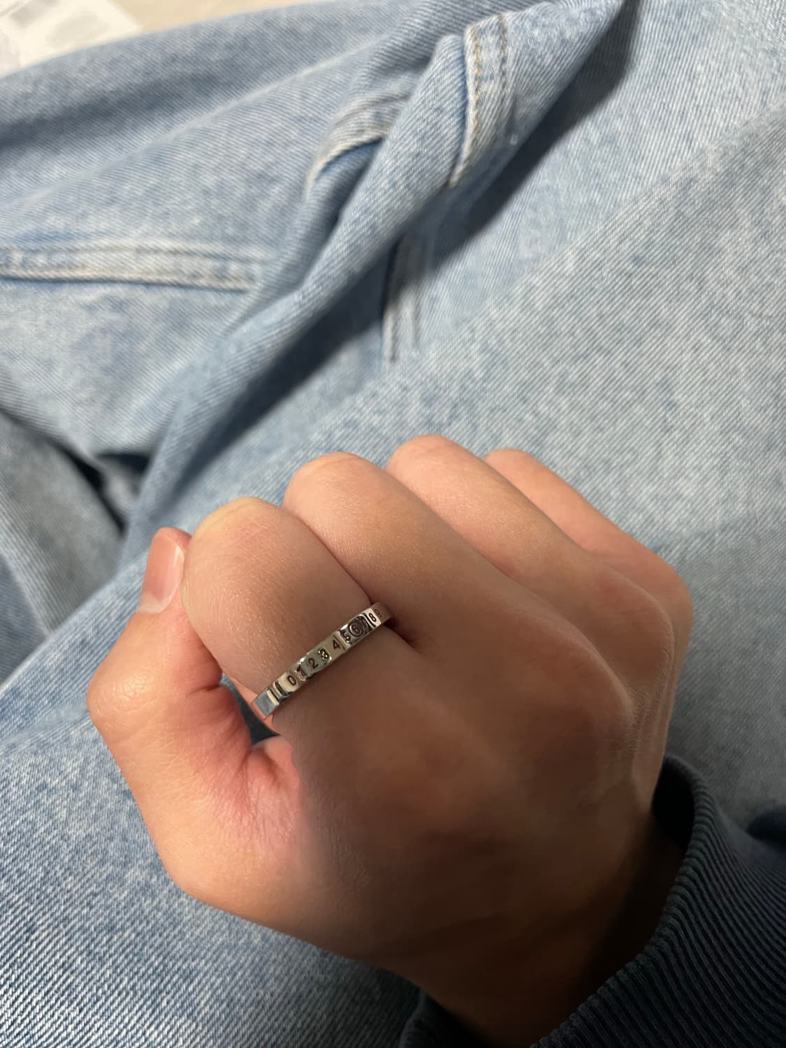 (W) MM6 메종 마르지엘라 이어 오브 더 스네이크 미니멀 뉴메릭 링  상품이미지5