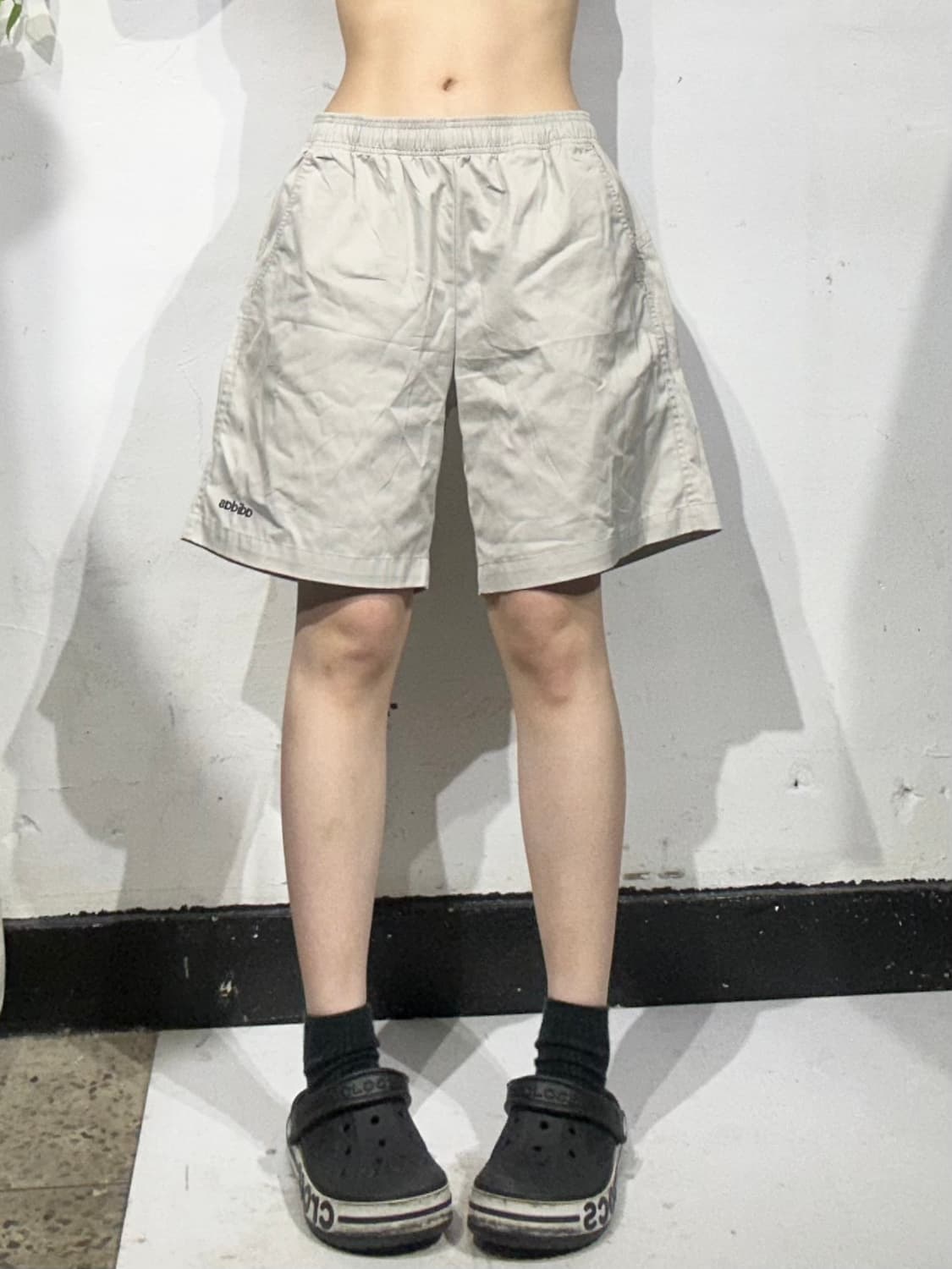 아디다스 베이지 로고 반바지 버뮤다 팬츠 M 상품이미지2