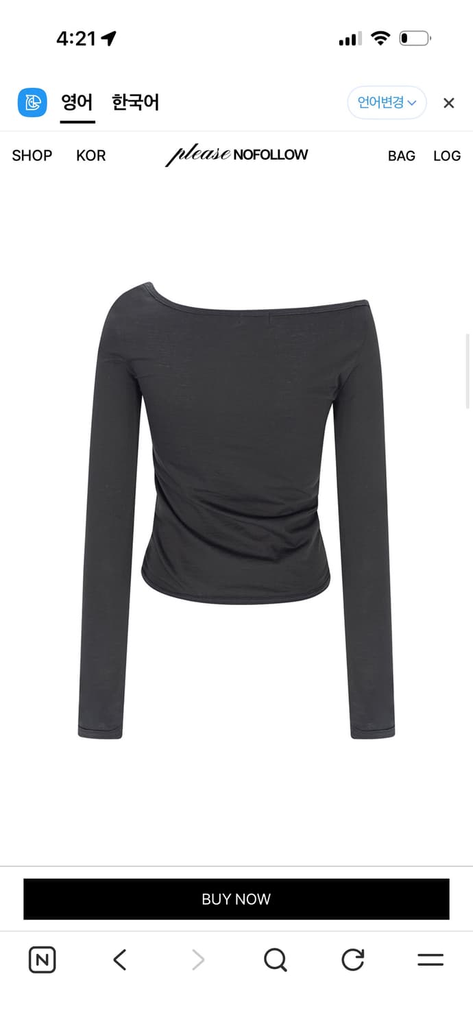 Pleasenofollow Dulce Unbal Button Top 상품이미지2