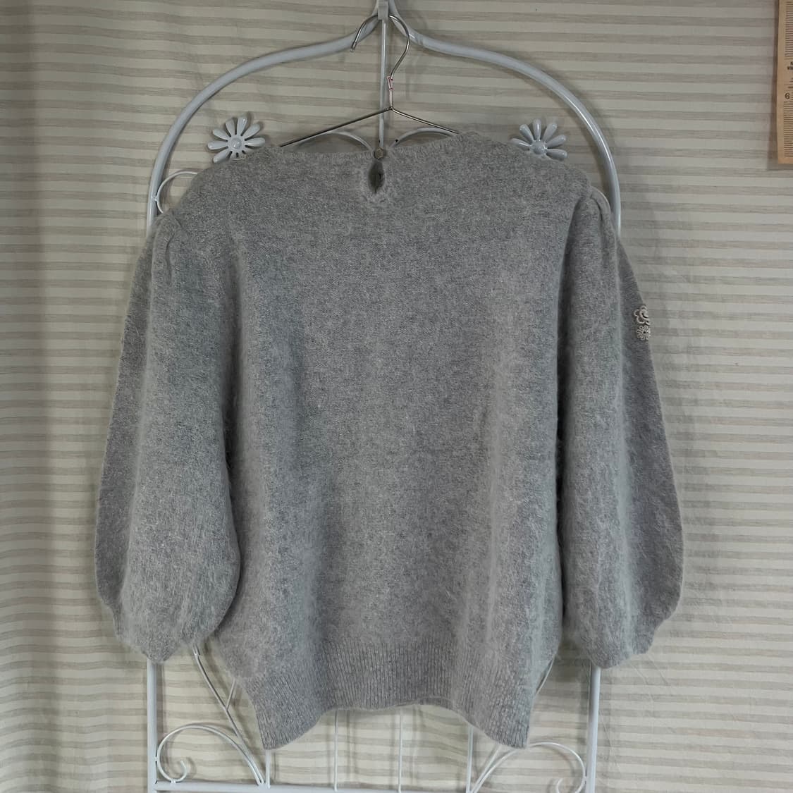 빈티지 스카이 블루 플라워 진주 니트 821 y2k 스트릿 모리 갸루  상품이미지2