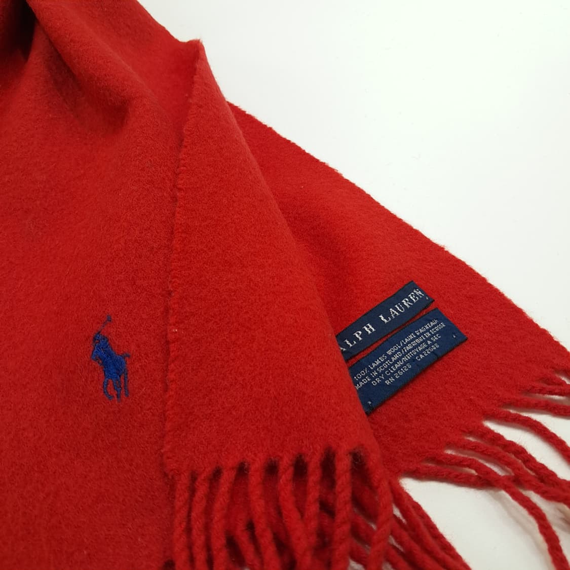MX190 폴로 랄프로렌 레드 램스울 목도리 머플러 상품이미지5