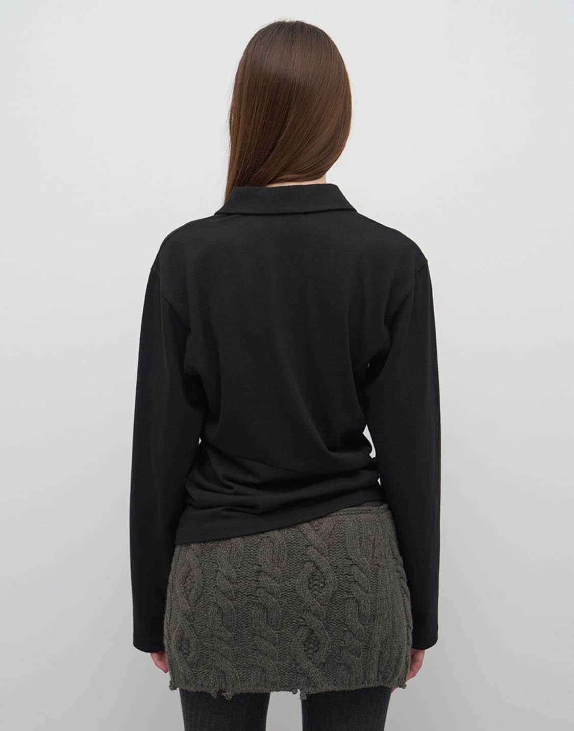 Lcdc collar long-sleeve jersey top 롱슬리브 상품이미지4