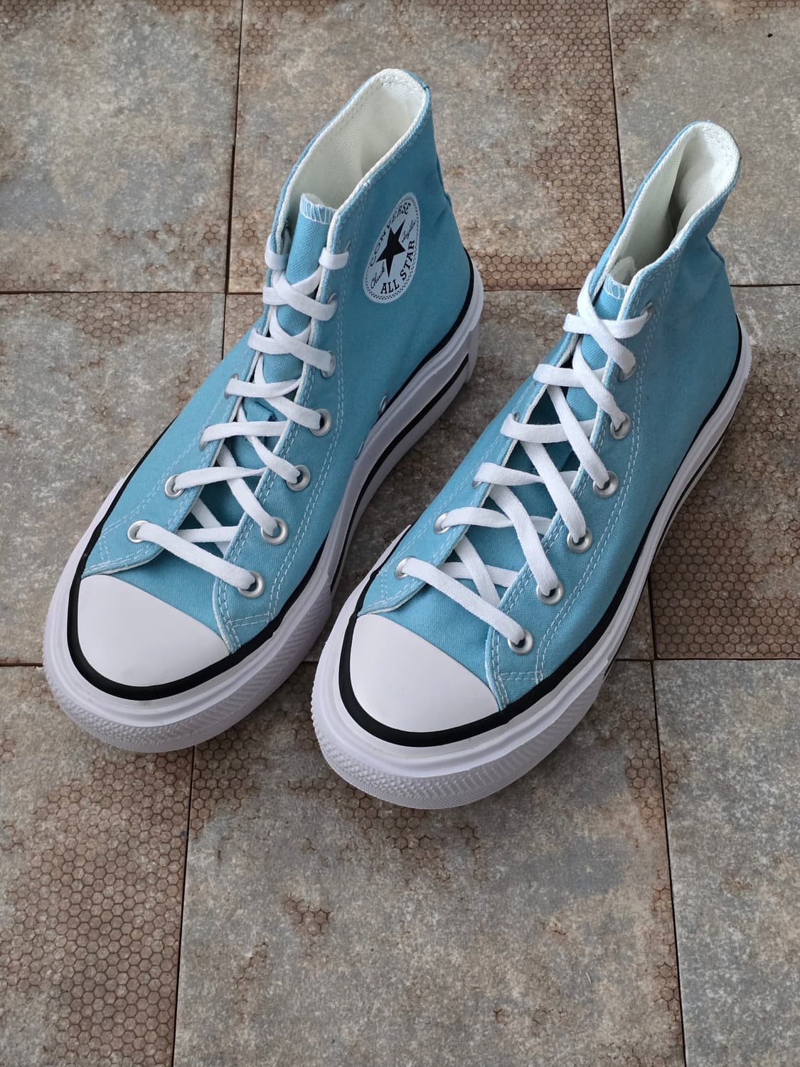 (250)컨버스 척테일러 올스타 더블 스택 데자 블루 하이 상품이미지1