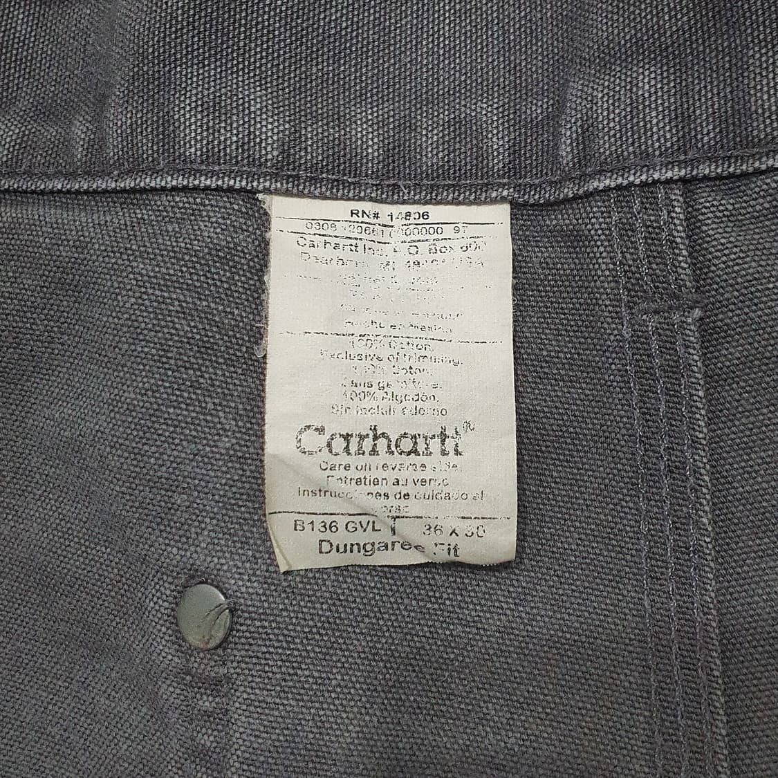 칼하트 더블니 빈티지 gvl 그레이 (34~35) 디스트레스 상품이미지8